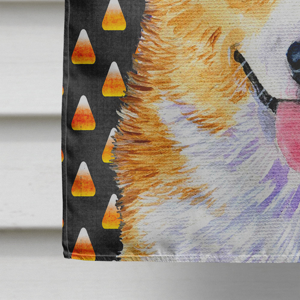 Corgi Candy Corn Halloween Portrait House Flag 28x40 Porch Sleeve Pole Decorative Outside Yard Banner Artwork Wall Hanging, Polyester