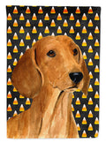 Dachshund Candy Corn Halloween Portrait House Flag 28x40 Porch Sleeve Pole Decorative Outside Yard Banner Artwork Wall Hanging, Polyester
