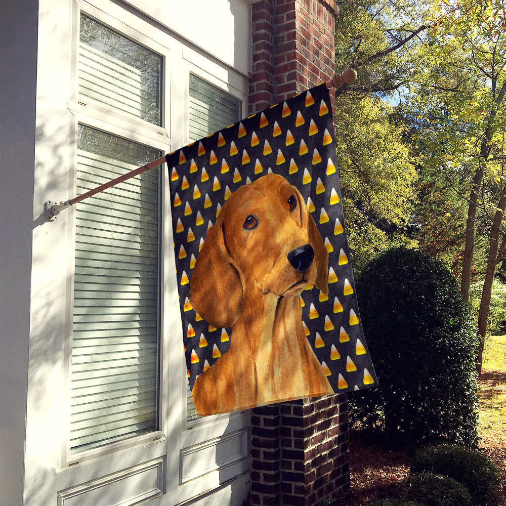 Dachshund Candy Corn Halloween Portrait House Flag 28x40 Porch Sleeve Pole Decorative Outside Yard Banner Artwork Wall Hanging, Polyester