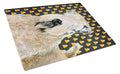 Wheaten Terrier Soft Coated Candy Corn Halloween Portrait Cutting Board Tempered Glass Kitchen Cutting Surface, Heat Resistant Chopping, Non-Slip Feet, Food Prep & Serving
