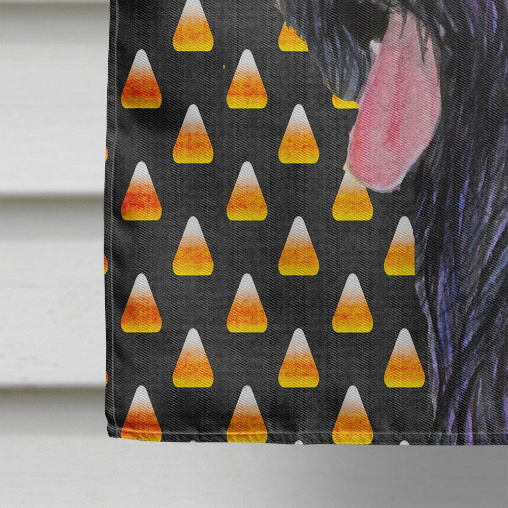 Briard Candy Corn Halloween Portrait House Flag 28x40 Porch Sleeve Pole Decorative Outside Yard Banner Artwork Wall Hanging, Polyester