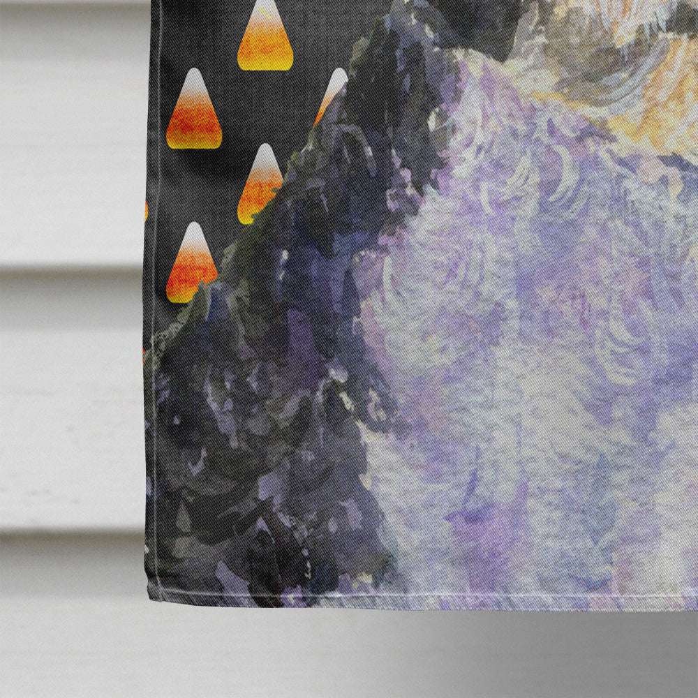 Portuguese Water Dog Candy Corn Halloween Portrait House Flag 28x40 Porch Sleeve Pole Decorative Outside Yard Banner Artwork Wall Hanging, Polyester