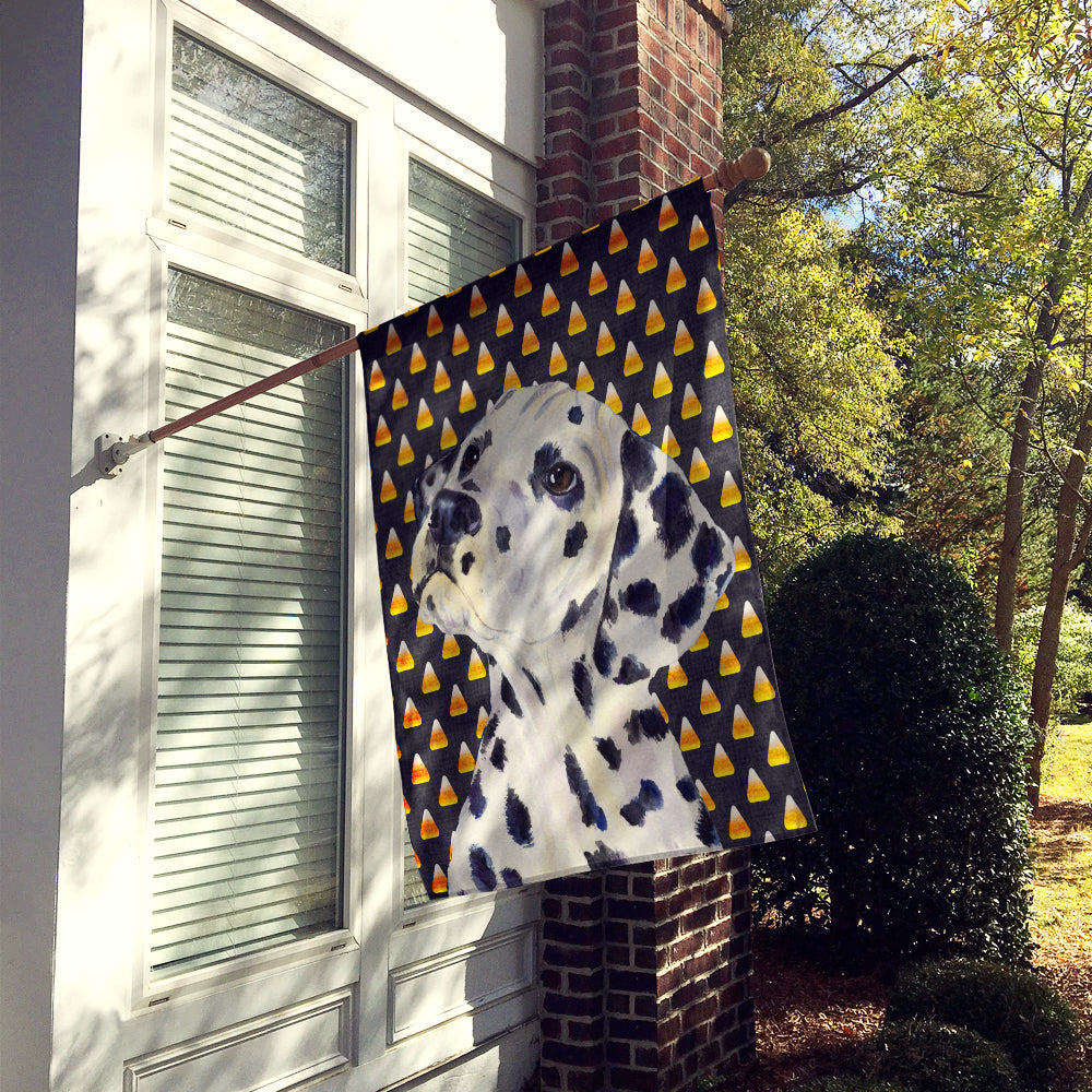 Dalmatian Candy Corn Halloween Portrait House Flag 28x40 Porch Sleeve Pole Decorative Outside Yard Banner Artwork Wall Hanging, Polyester