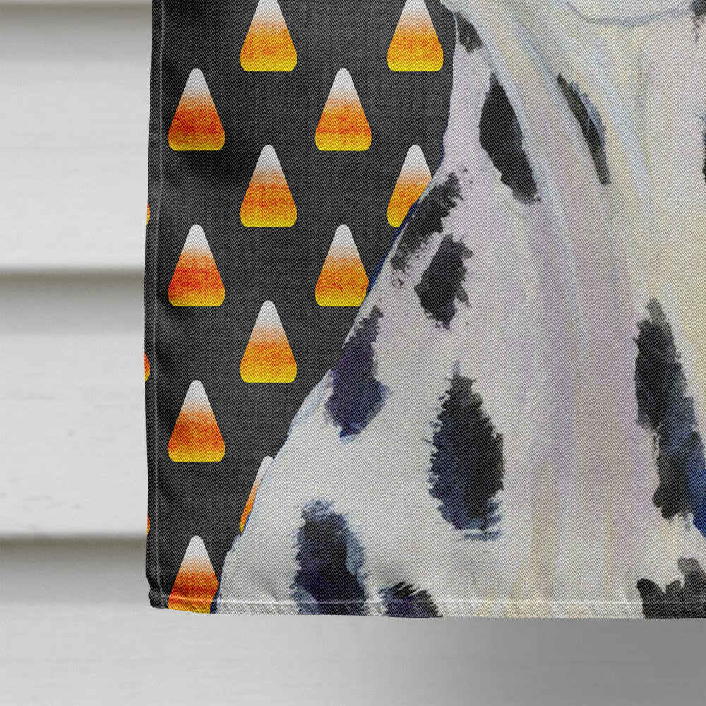 Dalmatian Candy Corn Halloween Portrait House Flag 28x40 Porch Sleeve Pole Decorative Outside Yard Banner Artwork Wall Hanging, Polyester