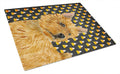 Norwich Terrier Candy Corn Halloween Portrait Cutting Board Tempered Glass Kitchen Cutting Surface, Heat Resistant Chopping, Non-Slip Feet, Food Prep & Serving
