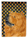 Chow Chow Candy Corn Halloween Portrait House Flag 28x40 Porch Sleeve Pole Decorative Outside Yard Banner Artwork Wall Hanging, Polyester