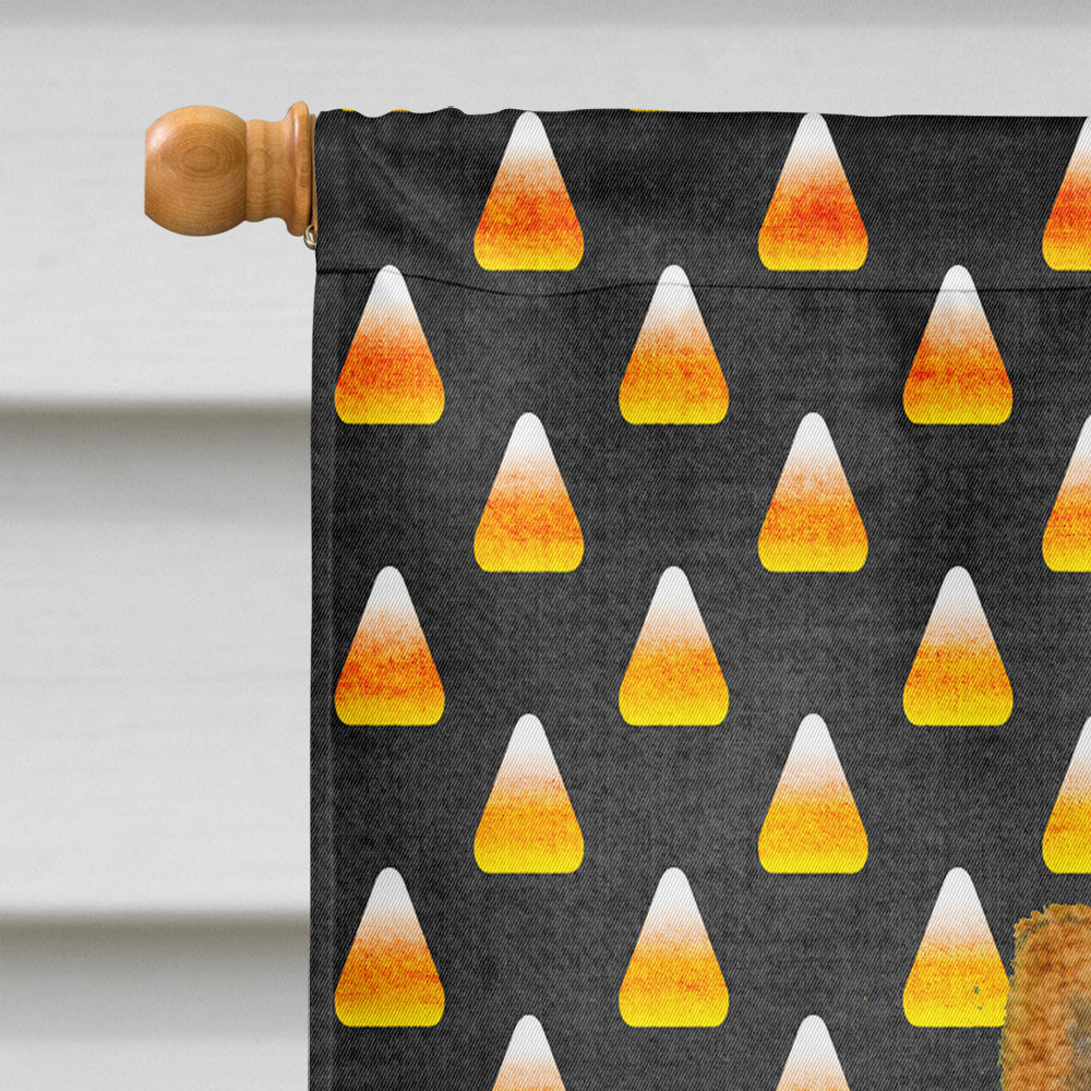 Chow Chow Candy Corn Halloween Portrait House Flag 28x40 Porch Sleeve Pole Decorative Outside Yard Banner Artwork Wall Hanging, Polyester