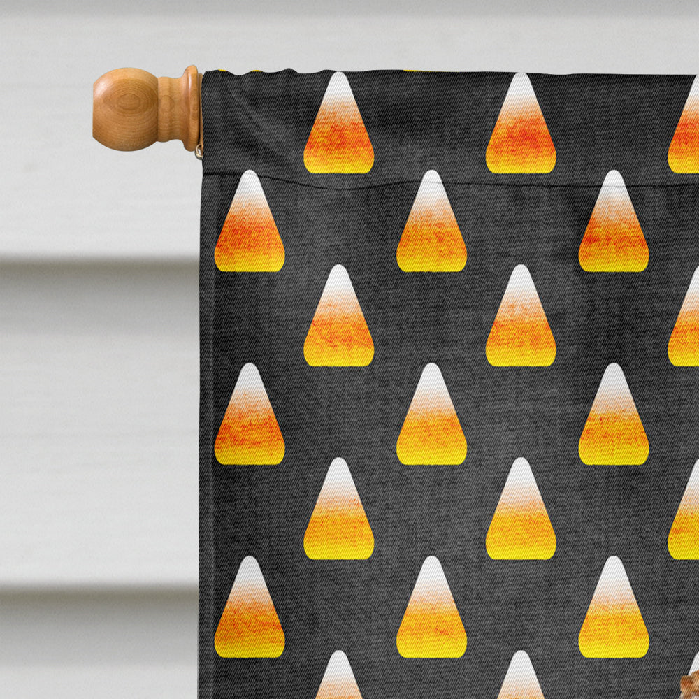 Jack Russell Terrier Candy Corn Halloween Portrait House Flag 28x40 Porch Sleeve Pole Decorative Outside Yard Banner Artwork Wall Hanging, Polyester