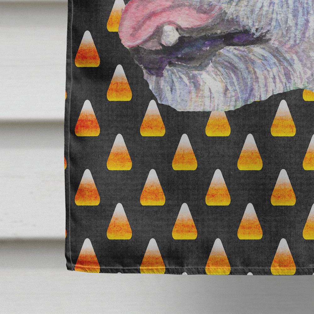 Jack Russell Terrier Candy Corn Halloween Portrait House Flag 28x40 Porch Sleeve Pole Decorative Outside Yard Banner Artwork Wall Hanging, Polyester
