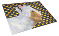 Jack Russell Terrier Candy Corn Halloween Portrait Cutting Board Tempered Glass Kitchen Cutting Surface, Heat Resistant Chopping, Non-Slip Feet, Food Prep & Serving