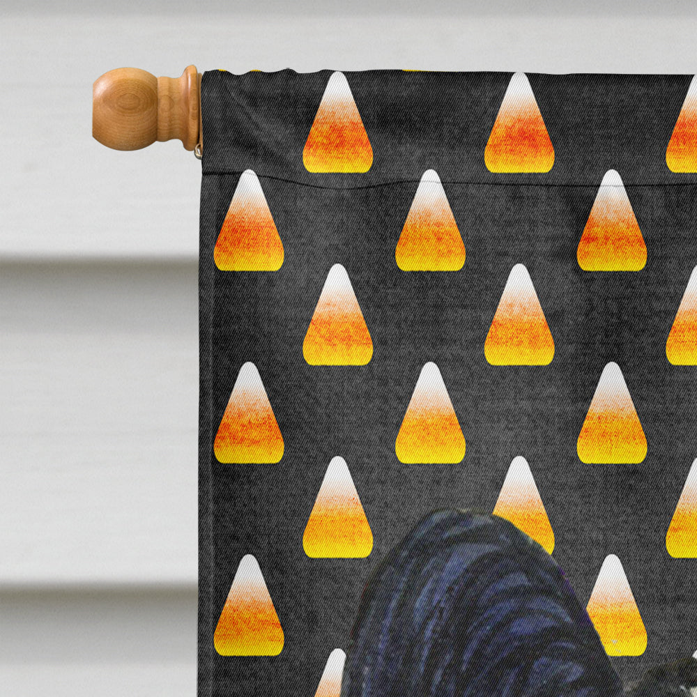 Papillon Candy Corn Halloween Portrait House Flag 28x40 Porch Sleeve Pole Decorative Outside Yard Banner Artwork Wall Hanging, Polyester