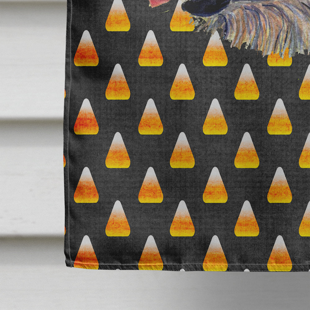 Irish Wolfhound Candy Corn Halloween Portrait House Flag 28x40 Porch Sleeve Pole Decorative Outside Yard Banner Artwork Wall Hanging, Polyester
