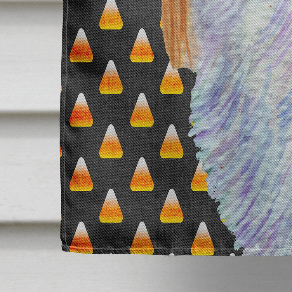 English Toy Spaniel Candy Corn Halloween Portrait House Flag 28x40 Porch Sleeve Pole Decorative Outside Yard Banner Artwork Wall Hanging, Polyester