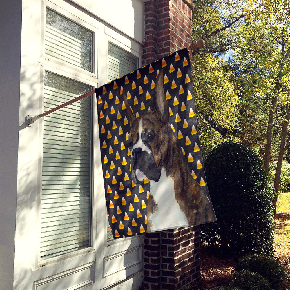 Boxer Candy Corn Halloween Portrait House Flag 28x40 Porch Sleeve Pole Decorative Outside Yard Banner Artwork Wall Hanging, Polyester