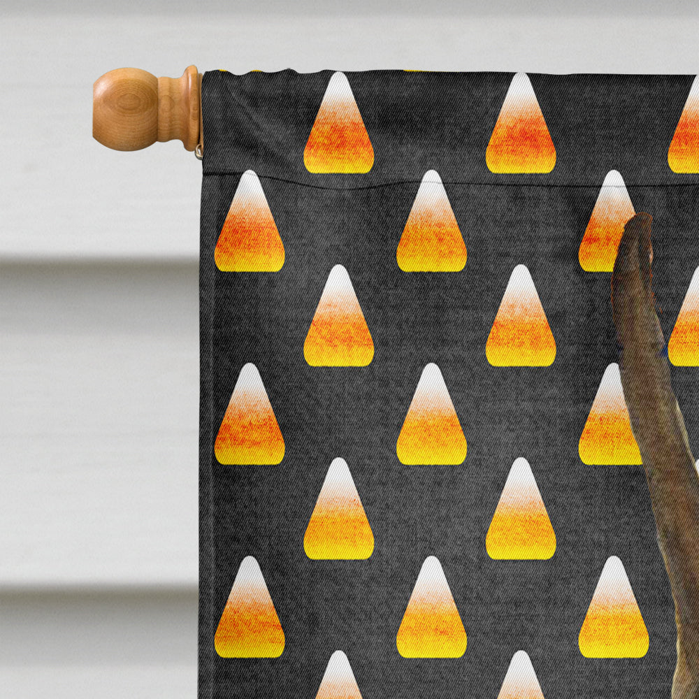 Boxer Candy Corn Halloween Portrait House Flag 28x40 Porch Sleeve Pole Decorative Outside Yard Banner Artwork Wall Hanging, Polyester