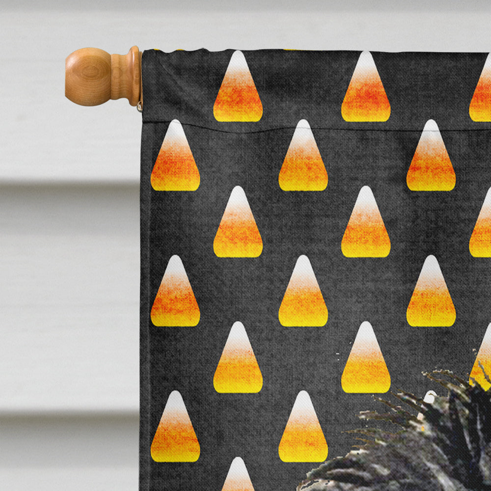 Affenpinscher Candy Corn Halloween Portrait House Flag 28x40 Porch Sleeve Pole Decorative Outside Yard Banner Artwork Wall Hanging, Polyester