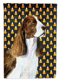Springer Spaniel Candy Corn Halloween Portrait House Flag 28x40 Porch Sleeve Pole Decorative Outside Yard Banner Artwork Wall Hanging, Polyester