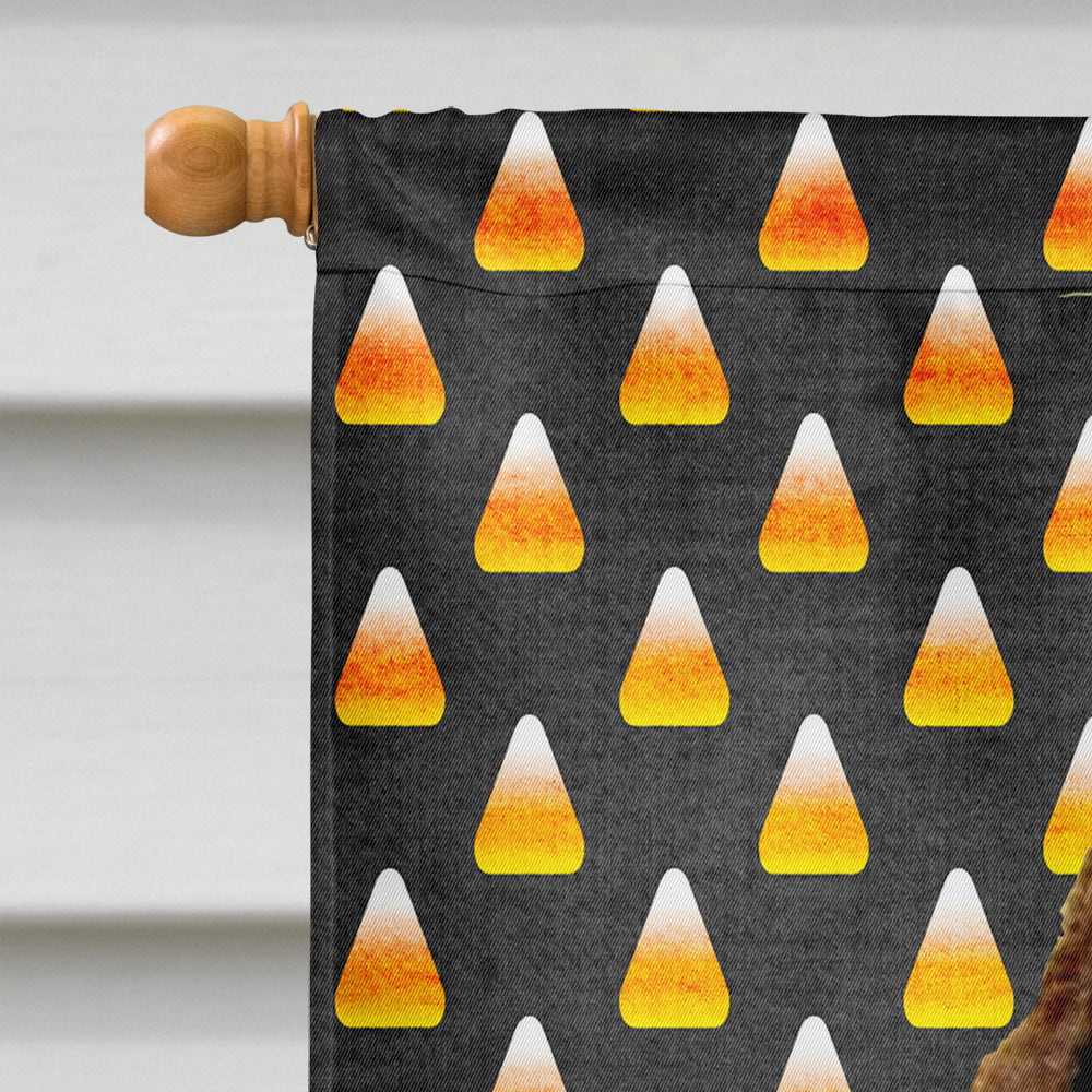 Springer Spaniel Candy Corn Halloween Portrait House Flag 28x40 Porch Sleeve Pole Decorative Outside Yard Banner Artwork Wall Hanging, Polyester