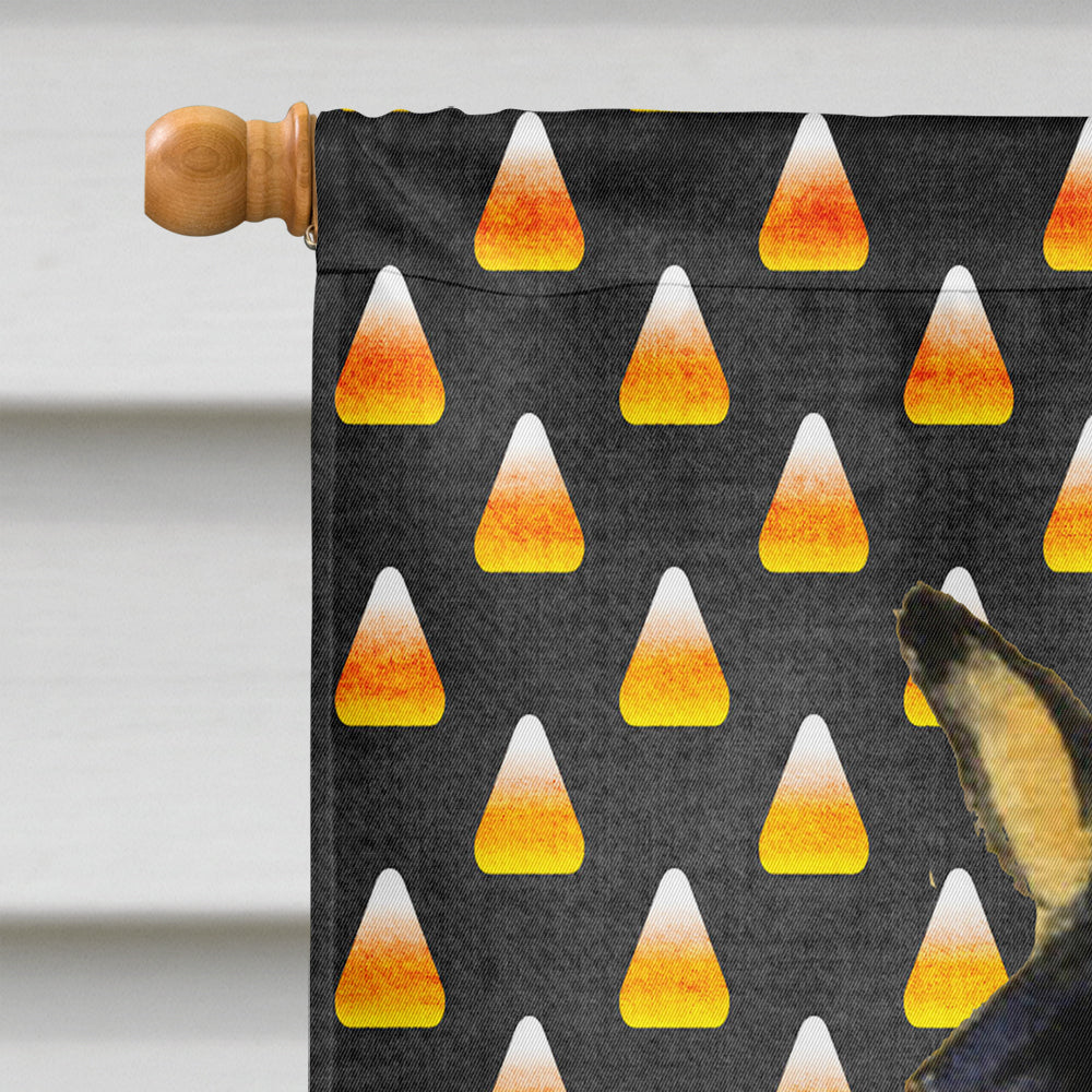 Basenji Candy Corn Halloween Portrait House Flag 28x40 Porch Sleeve Pole Decorative Outside Yard Banner Artwork Wall Hanging, Polyester