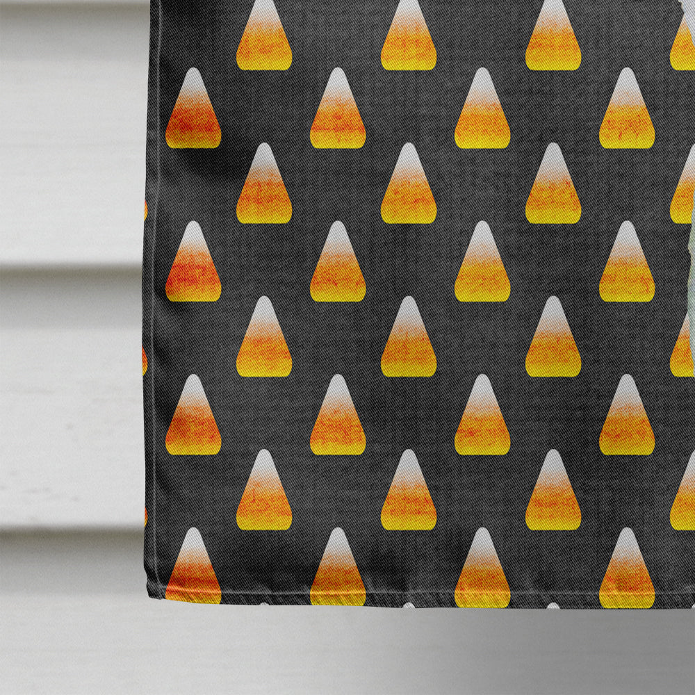 Basenji Candy Corn Halloween Portrait House Flag 28x40 Porch Sleeve Pole Decorative Outside Yard Banner Artwork Wall Hanging, Polyester
