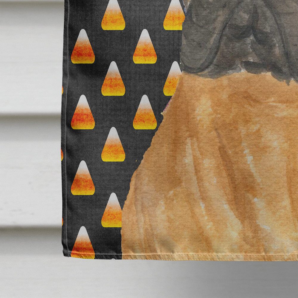 Bullmastiff Candy Corn Halloween Portrait House Flag 28x40 Porch Sleeve Pole Decorative Outside Yard Banner Artwork Wall Hanging, Polyester