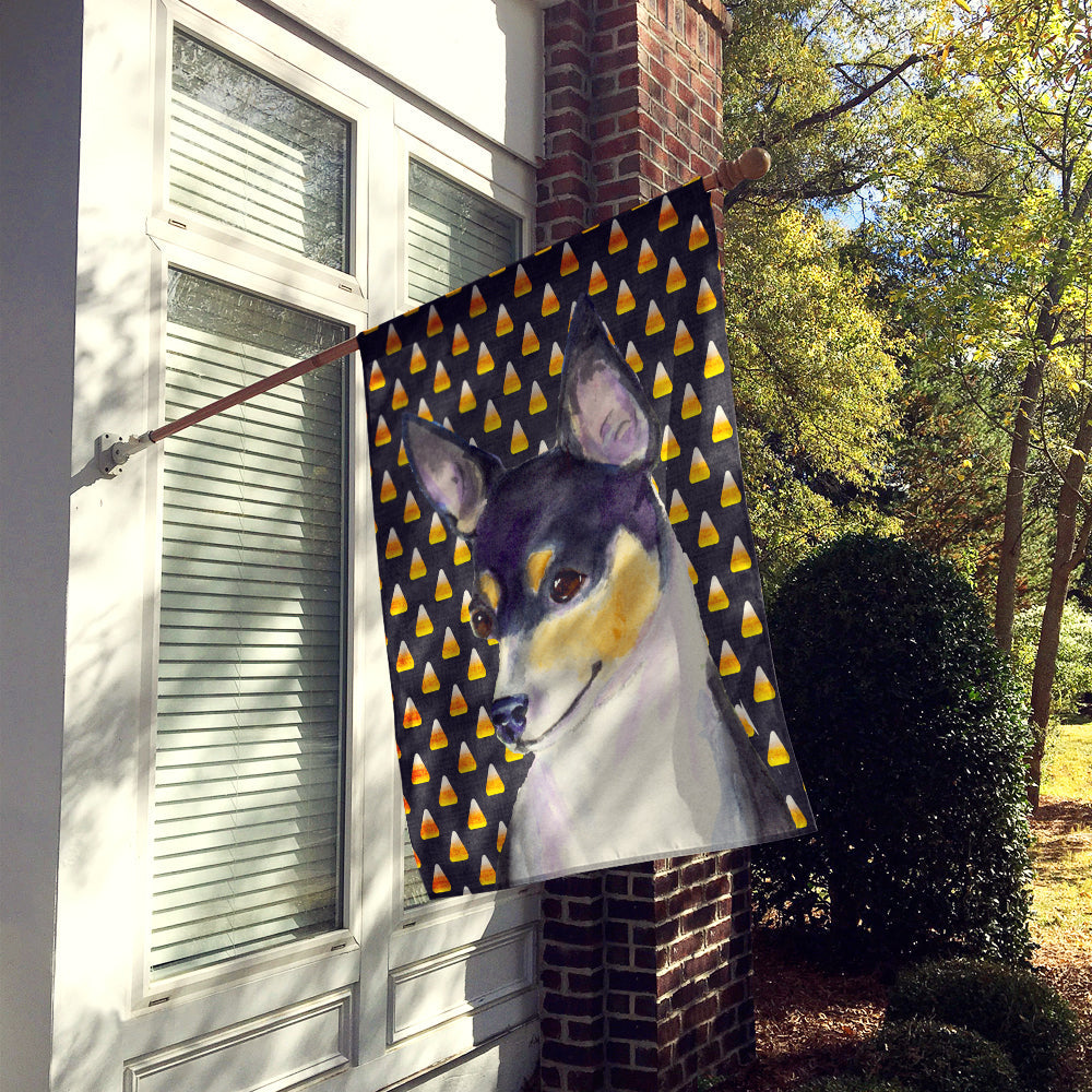 Chihuahua Candy Corn Halloween Portrait House Flag 28x40 Porch Sleeve Pole Decorative Outside Yard Banner Artwork Wall Hanging, Polyester