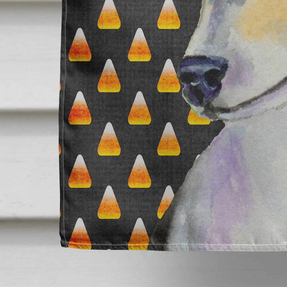 Chihuahua Candy Corn Halloween Portrait House Flag 28x40 Porch Sleeve Pole Decorative Outside Yard Banner Artwork Wall Hanging, Polyester