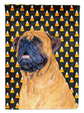 Mastiff Candy Corn Halloween Portrait House Flag 28x40 Porch Sleeve Pole Decorative Outside Yard Banner Artwork Wall Hanging, Polyester