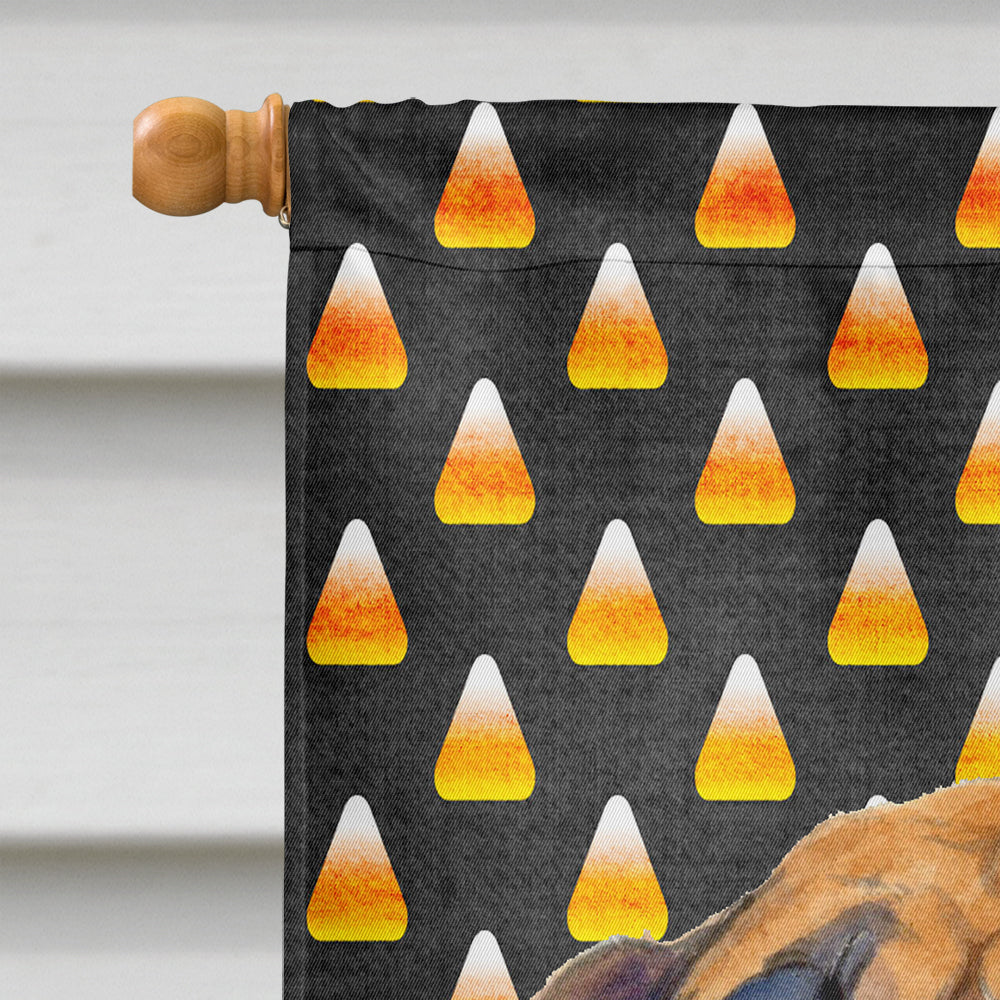 Mastiff Candy Corn Halloween Portrait House Flag 28x40 Porch Sleeve Pole Decorative Outside Yard Banner Artwork Wall Hanging, Polyester