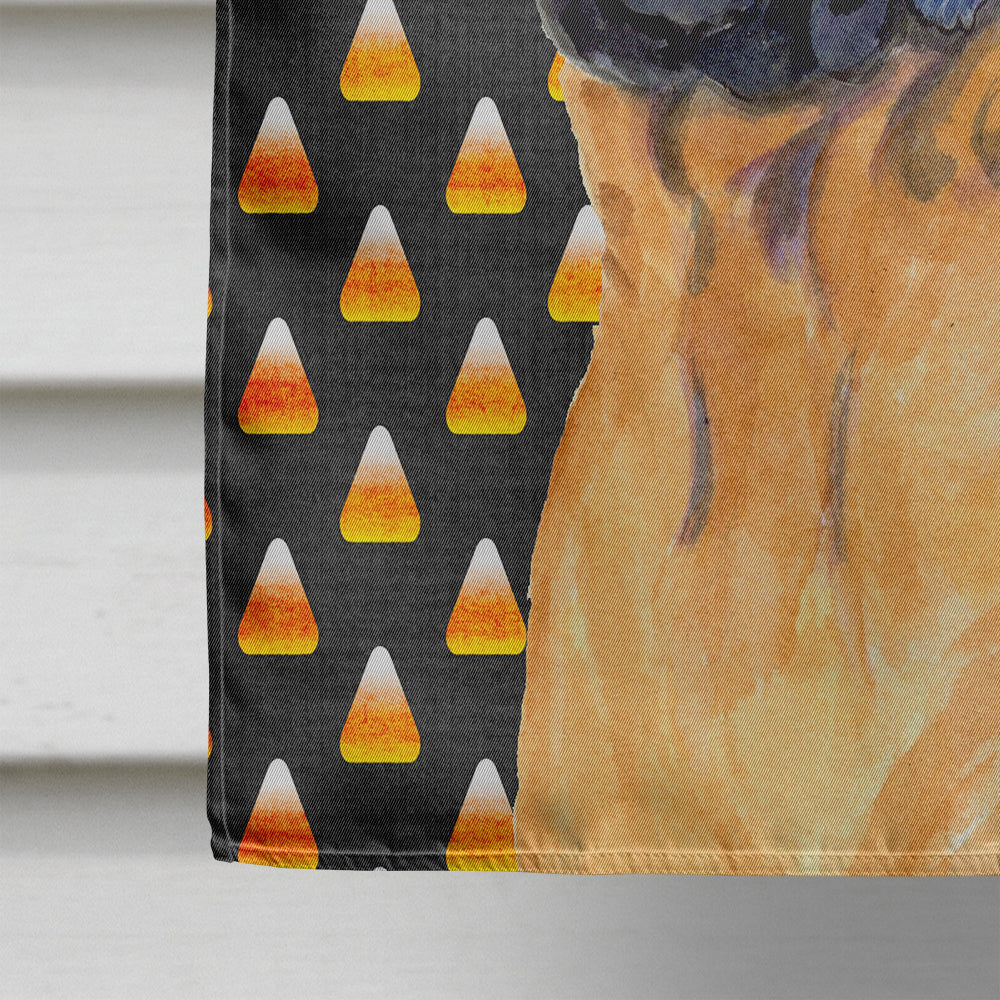 Mastiff Candy Corn Halloween Portrait House Flag 28x40 Porch Sleeve Pole Decorative Outside Yard Banner Artwork Wall Hanging, Polyester