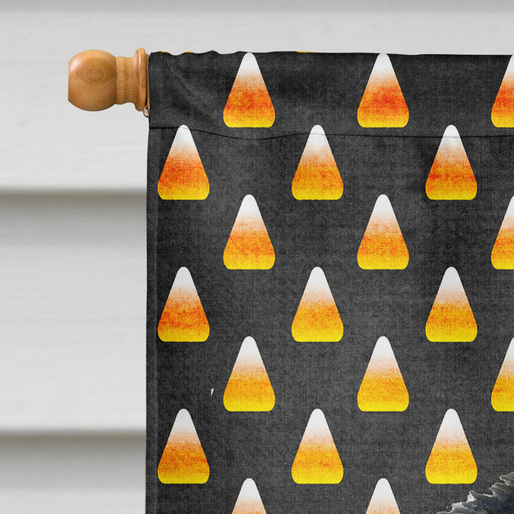 Akita Candy Corn Halloween Portrait House Flag 28x40 Porch Sleeve Pole Decorative Outside Yard Banner Artwork Wall Hanging, Polyester