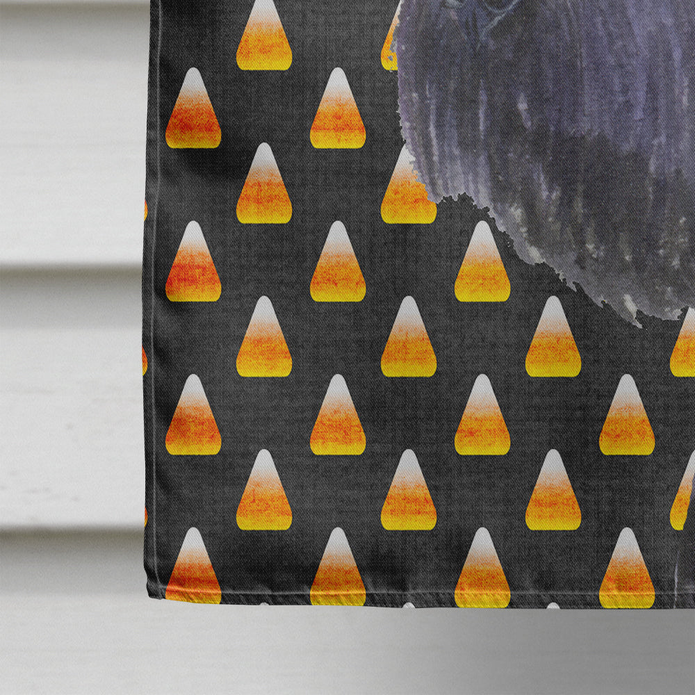 Schnauzer Giant Candy Corn Halloween Portrait House Flag 28x40 Porch Sleeve Pole Decorative Outside Yard Banner Artwork Wall Hanging, Polyester