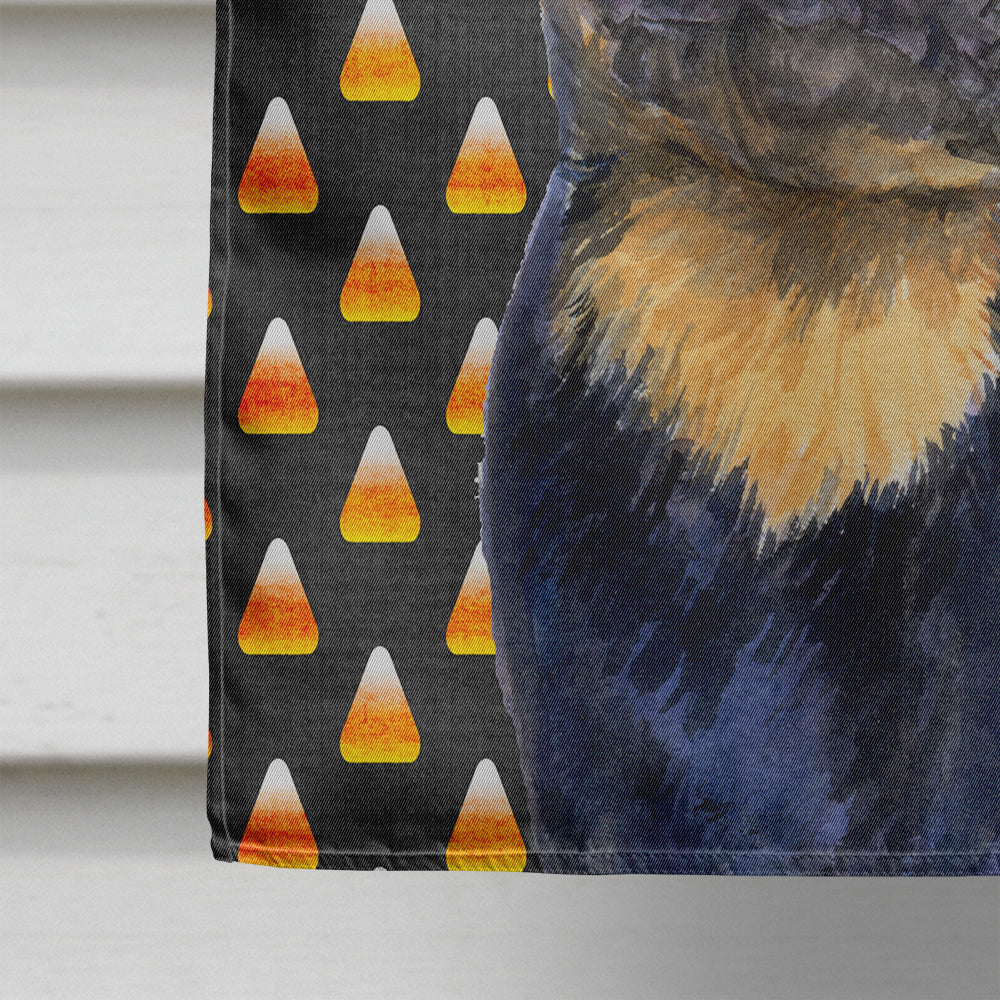 Rottweiler Candy Corn Halloween Portrait House Flag 28x40 Porch Sleeve Pole Decorative Outside Yard Banner Artwork Wall Hanging, Polyester