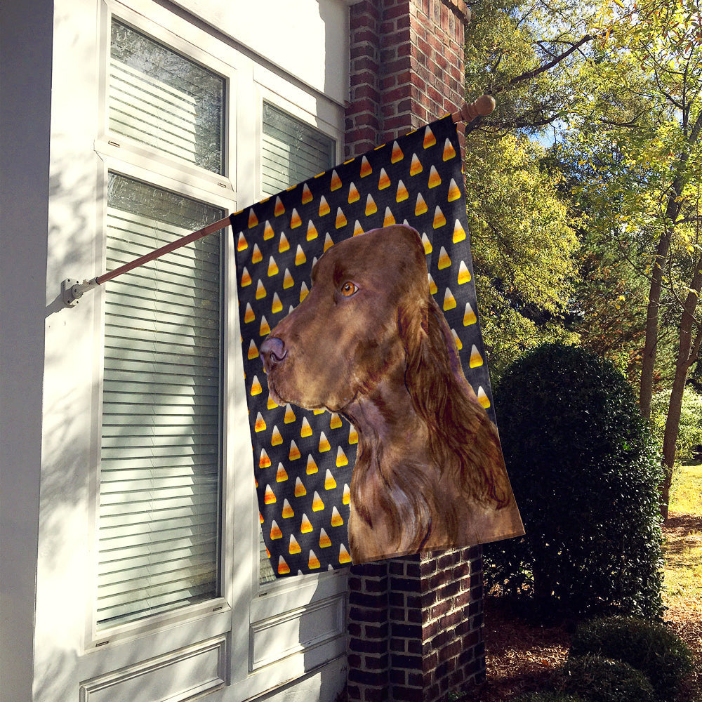 Field Spaniel Candy Corn Halloween Portrait House Flag 28x40 Porch Sleeve Pole Decorative Outside Yard Banner Artwork Wall Hanging, Polyester