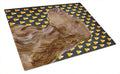 Field Spaniel Candy Corn Halloween Portrait Cutting Board Tempered Glass Kitchen Cutting Surface, Heat Resistant Chopping, Non-Slip Feet, Food Prep & Serving