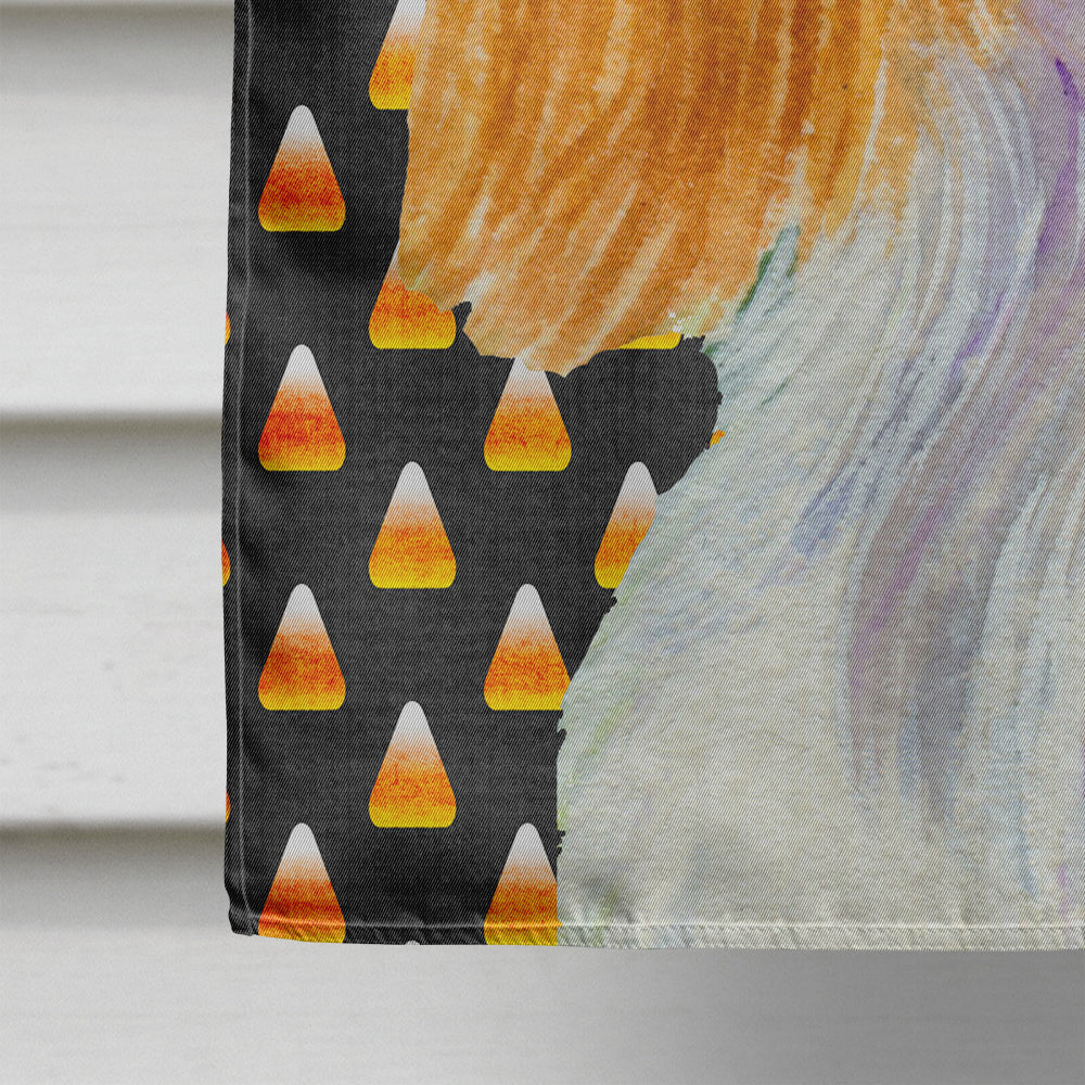 Cavalier Spaniel Candy Corn Halloween Portrait House Flag 28x40 Porch Sleeve Pole Decorative Outside Yard Banner Artwork Wall Hanging, Polyester