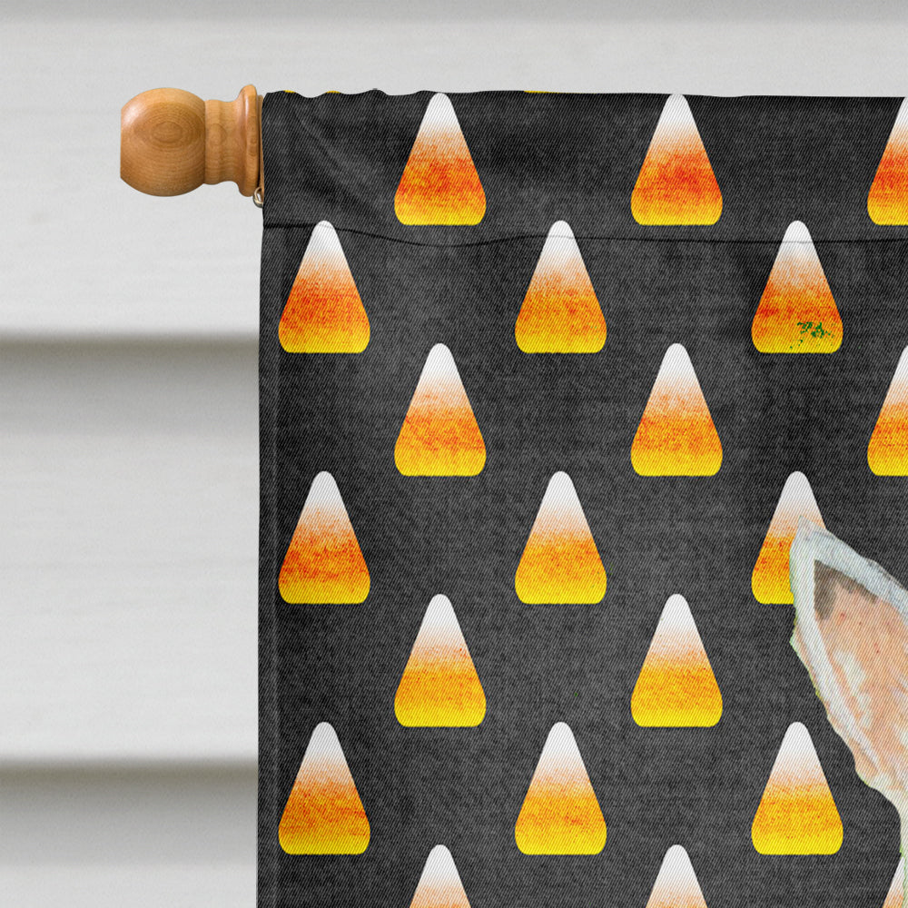 Scottish Terrier Wheaten Candy Corn Halloween Portrait House Flag 28x40 Porch Sleeve Pole Decorative Outside Yard Banner Artwork Wall Hanging, Polyester