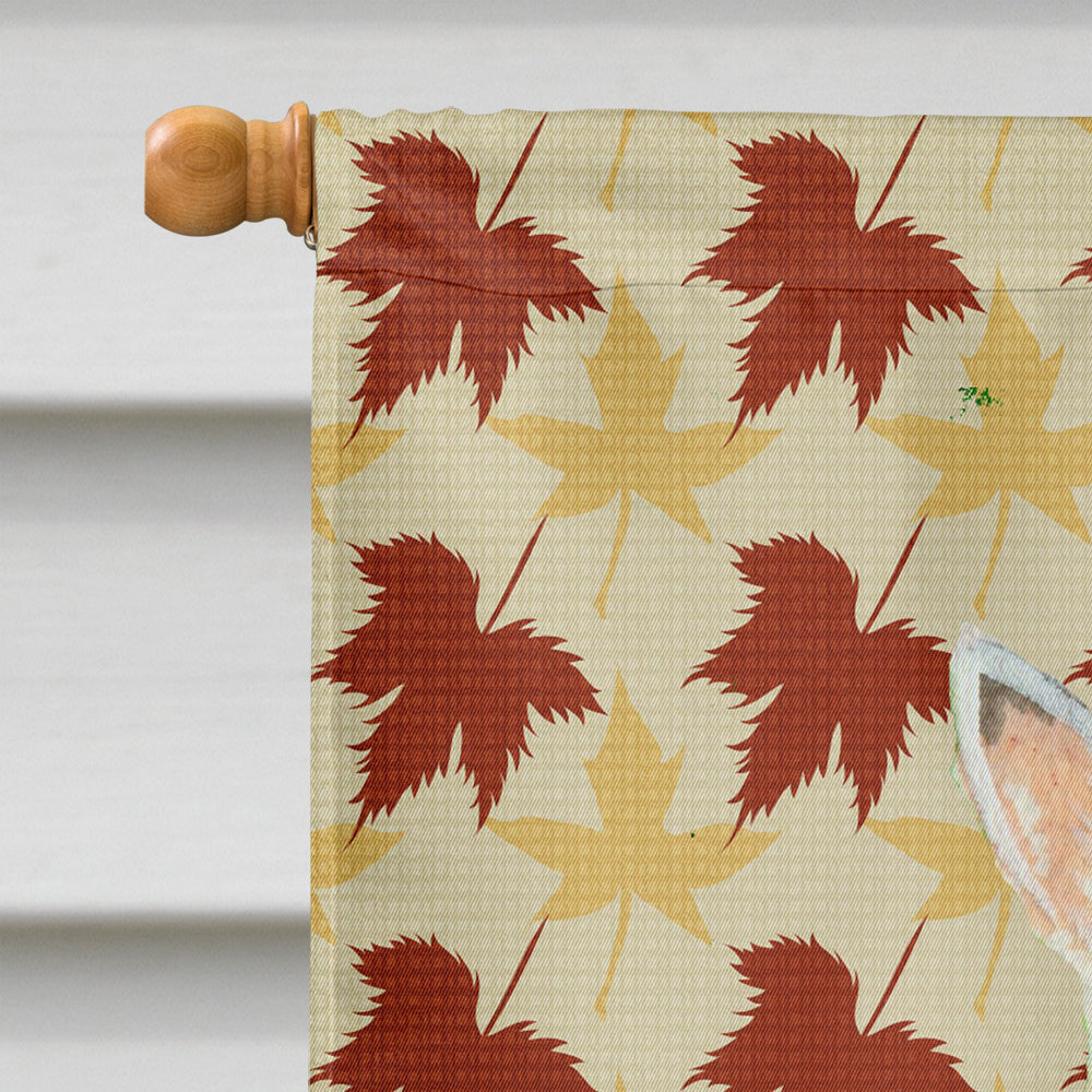 Scottish Terrier Wheaten Fall Leaves Portrait House Flag 28x40 Porch Sleeve Pole Decorative Outside Yard Banner Artwork Wall Hanging, Polyester