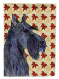 Scottish Terrier Fall Leaves Portrait House Flag 28x40 Porch Sleeve Pole Decorative Outside Yard Banner Artwork Wall Hanging, Polyester