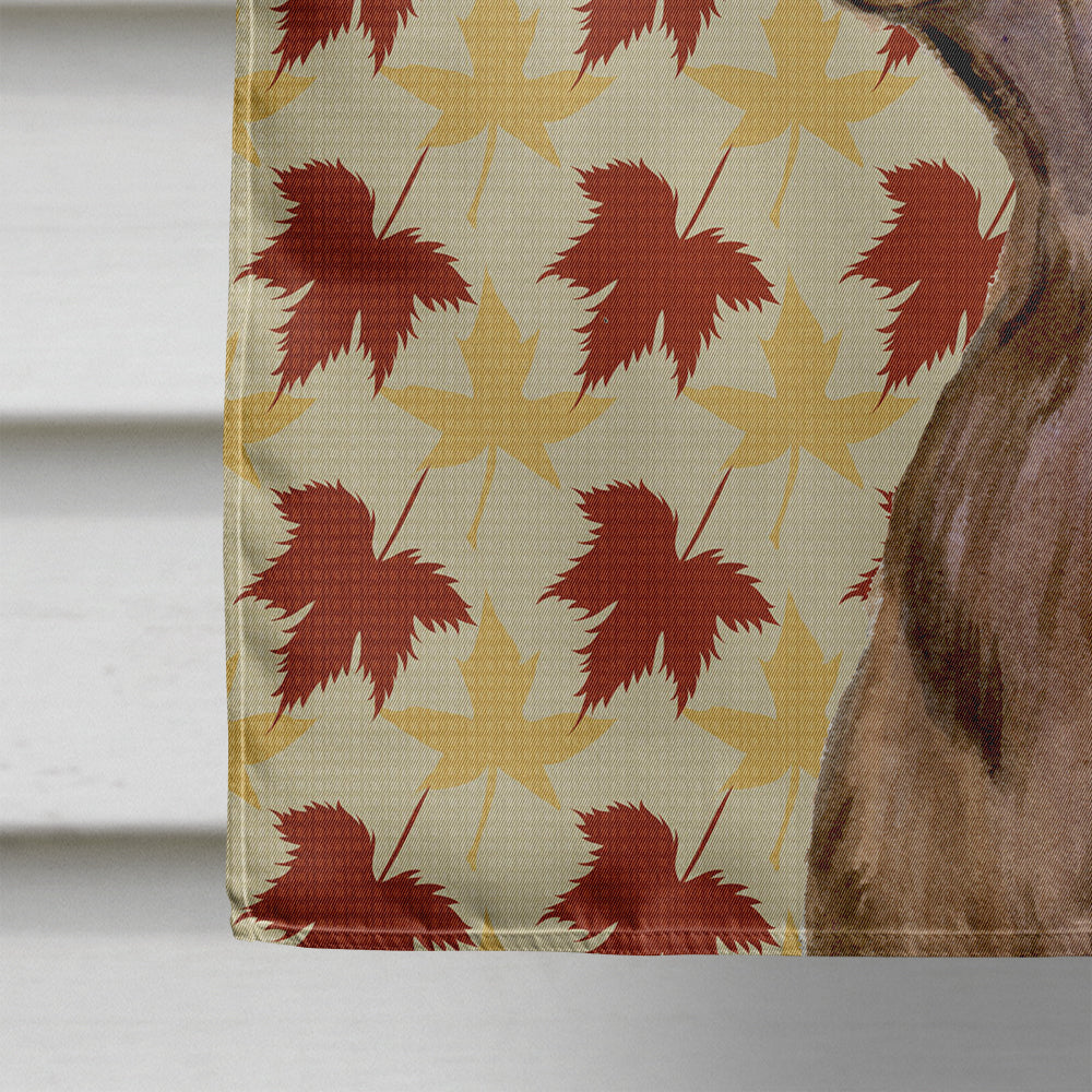 Field Spaniel Fall Leaves Portrait House Flag 28x40 Porch Sleeve Pole Decorative Outside Yard Banner Artwork Wall Hanging, Polyester