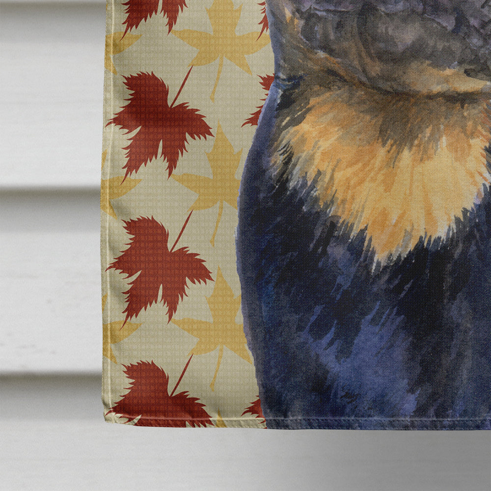 Rottweiler Fall Leaves Portrait House Flag 28x40 Porch Sleeve Pole Decorative Outside Yard Banner Artwork Wall Hanging, Polyester