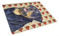 Rottweiler Fall Leaves Portrait Cutting Board Tempered Glass Kitchen Cutting Surface, Heat Resistant Chopping, Non-Slip Feet, Food Prep & Serving