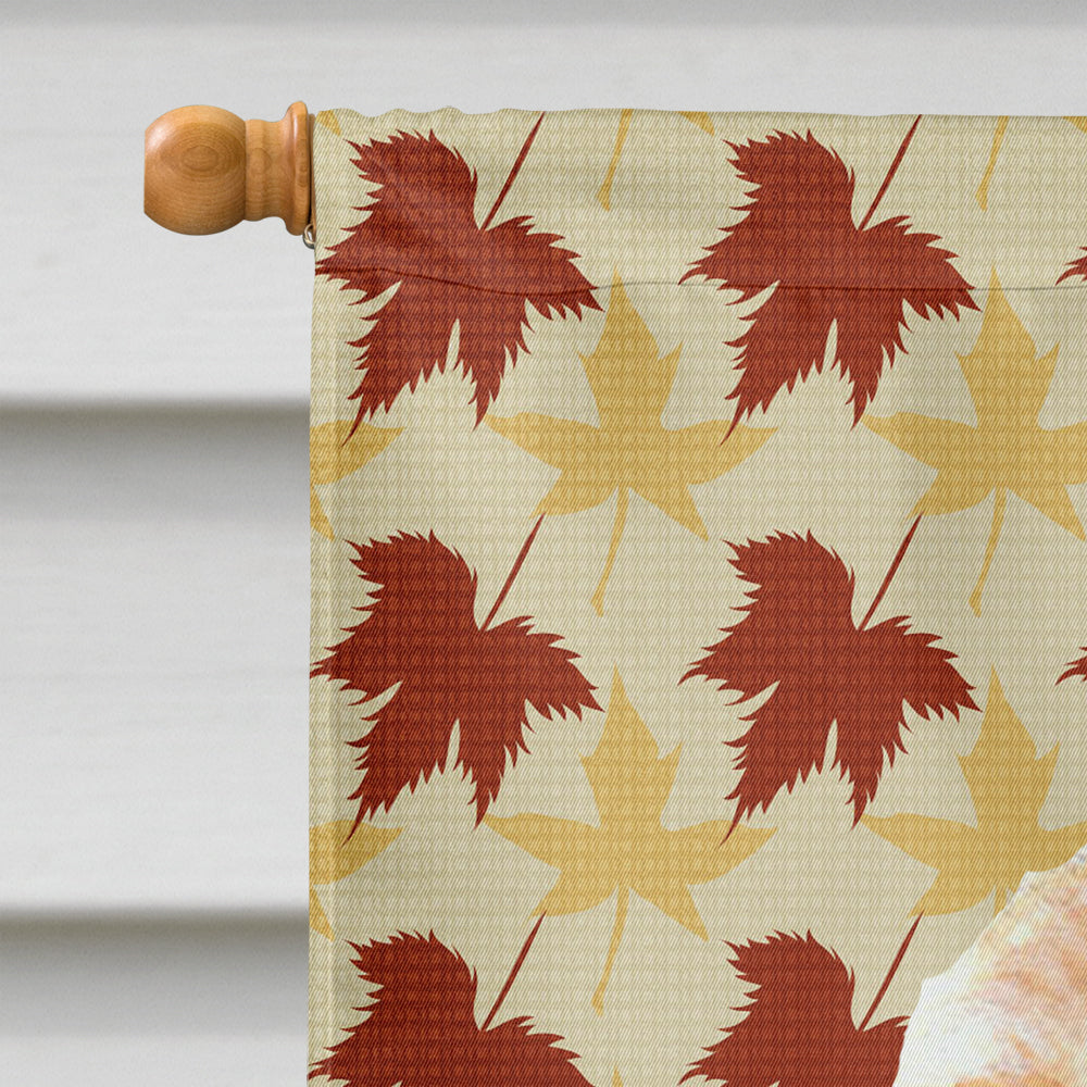 Cocker Spaniel Fall Leaves Portrait House Flag 28x40 Porch Sleeve Pole Decorative Outside Yard Banner Artwork Wall Hanging, Polyester