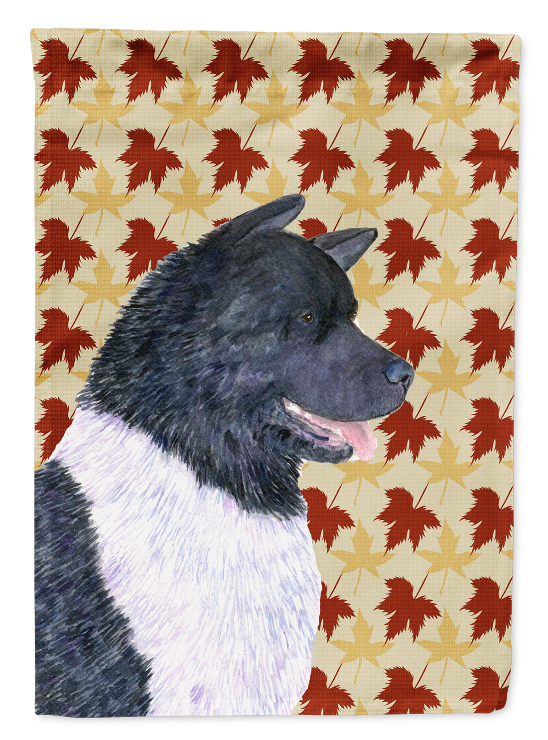 Akita Fall Leaves Portrait Garden Flag Mailbox Decorative Yard Banner Outside Patio Artwork for Flower Beds, Garden Size, Multicolor