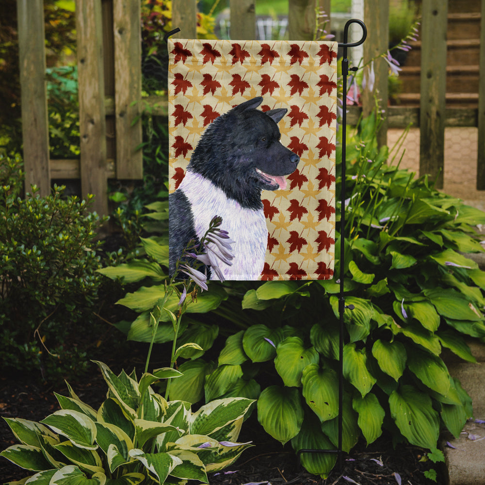 Akita Fall Leaves Portrait Garden Flag Mailbox Decorative Yard Banner Outside Patio Artwork for Flower Beds, Garden Size, Multicolor