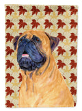 Mastiff Fall Leaves Portrait House Flag 28x40 Porch Sleeve Pole Decorative Outside Yard Banner Artwork Wall Hanging, Polyester