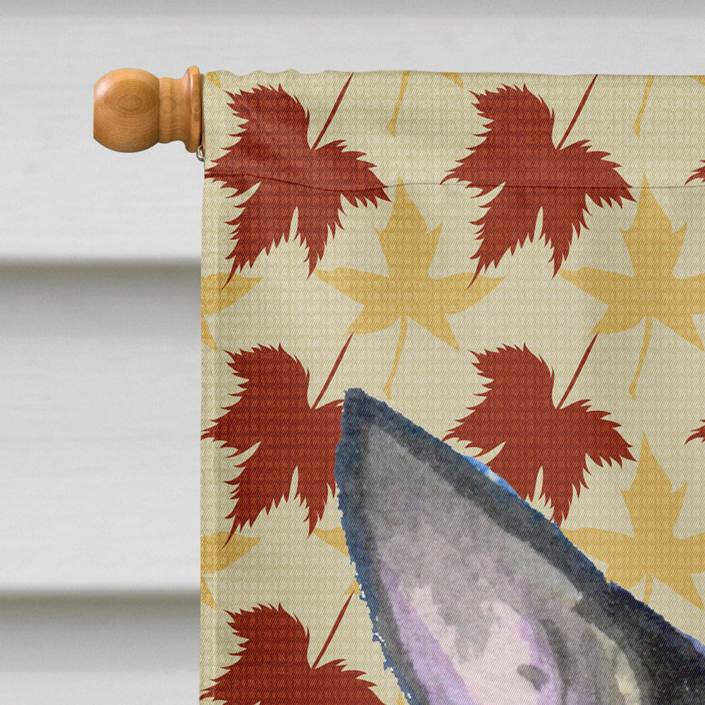 Chihuahua Fall Leaves Portrait House Flag 28x40 Porch Sleeve Pole Decorative Outside Yard Banner Artwork Wall Hanging, Polyester