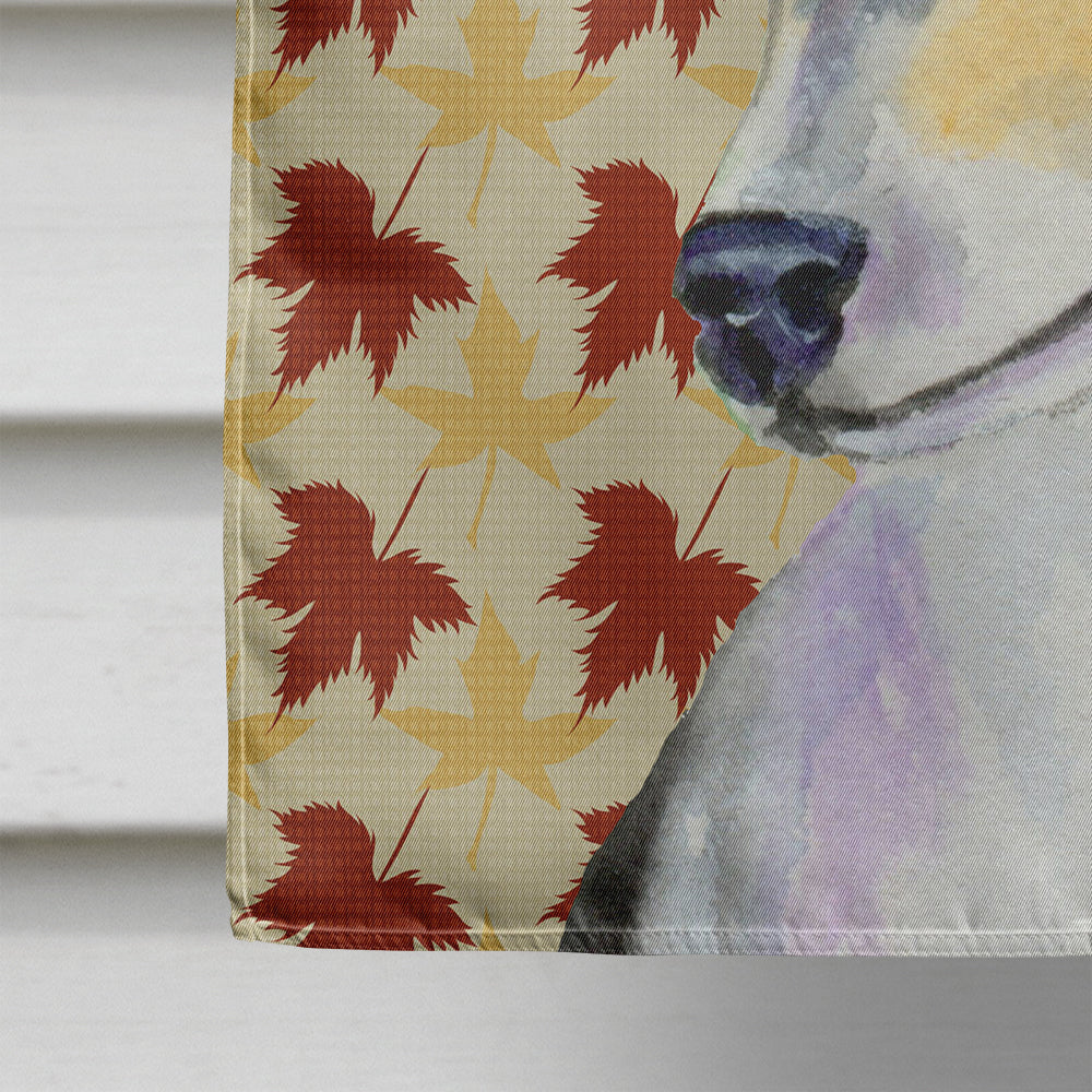 Chihuahua Fall Leaves Portrait House Flag 28x40 Porch Sleeve Pole Decorative Outside Yard Banner Artwork Wall Hanging, Polyester