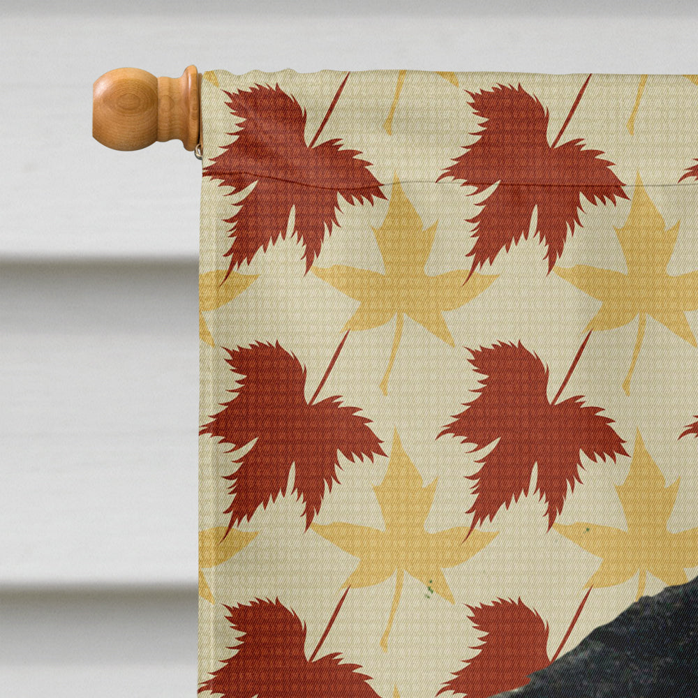 Gordon Setter Fall Leaves Portrait House Flag 28x40 Porch Sleeve Pole Decorative Outside Yard Banner Artwork Wall Hanging, Polyester