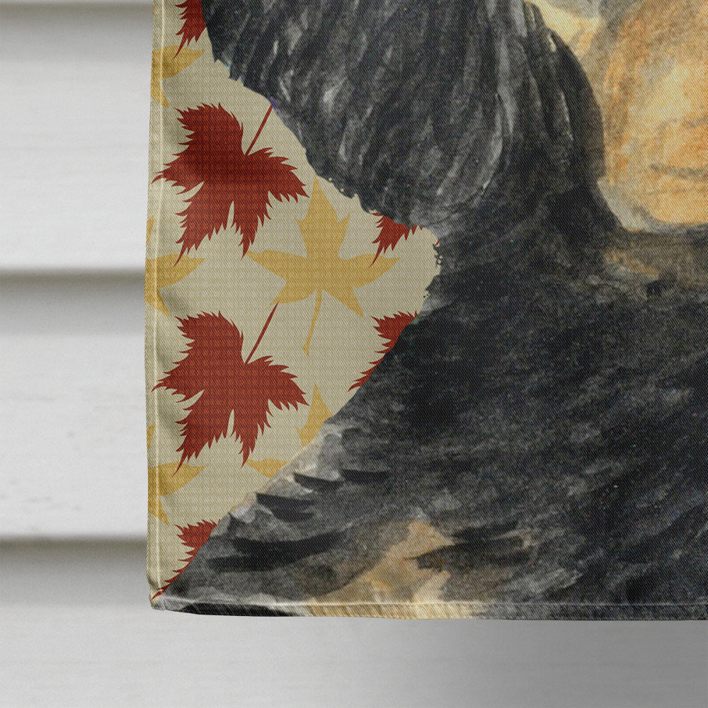 Gordon Setter Fall Leaves Portrait House Flag 28x40 Porch Sleeve Pole Decorative Outside Yard Banner Artwork Wall Hanging, Polyester